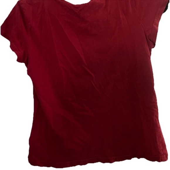 Vintage Curious George Adventures Red Graphic Baby Tee Y2K Womens - Picture 4 of 4